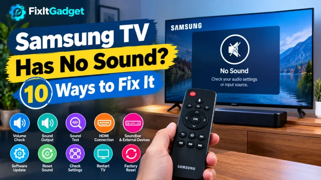 Samsung TV has no sound with 10 easy fixes