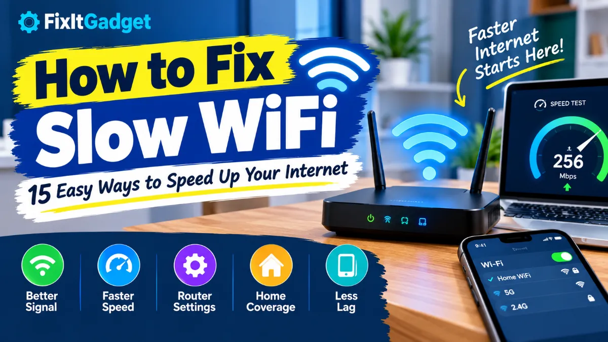 How to Fix Slow WiFi and speed up your internet